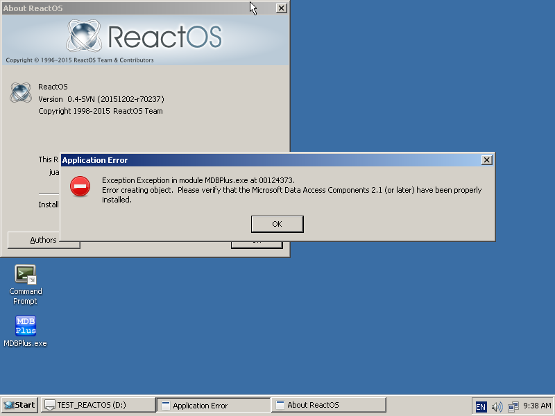 How to check for microsoft data access components communicationsnewline